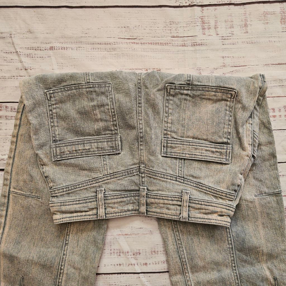 Pilcro Anthropologie Acid Wash Cropped Wide Straight Jeans High Rise Womens 27 - Picture 6 of 6